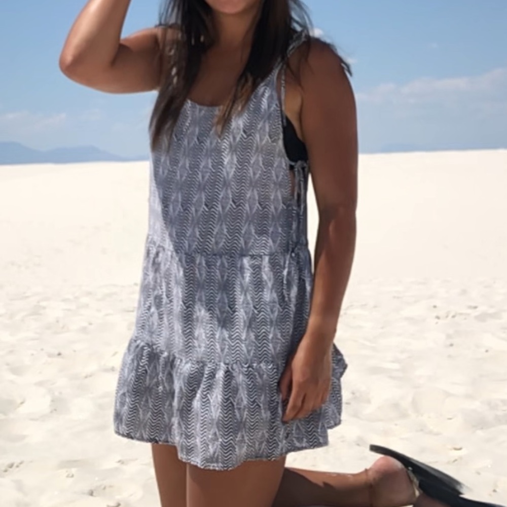 Black and white mini dress.